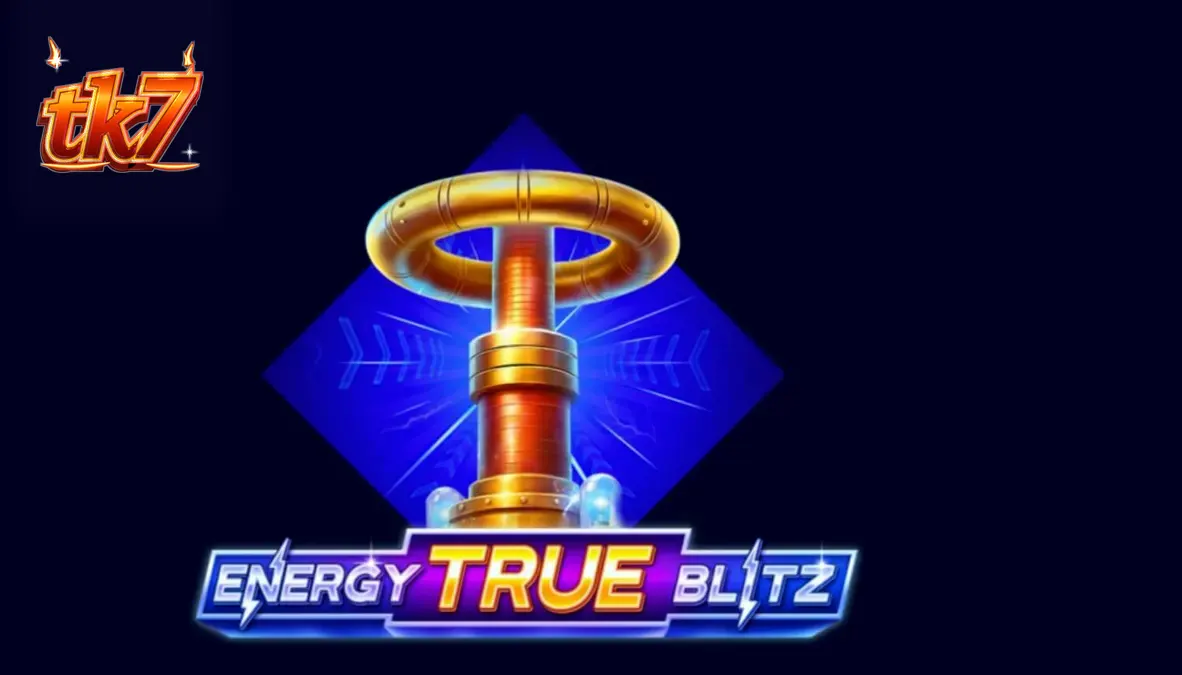 Interface vibrante e neon do slot Energy True Blitz com símbolos brilhantes